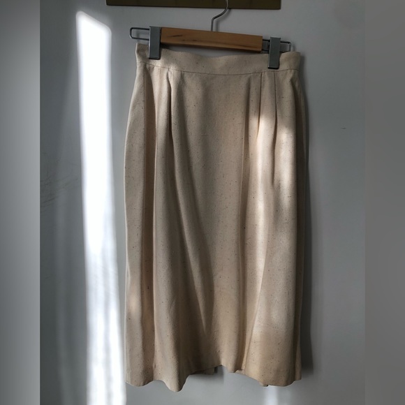 Vintage 100% Raw Silk Skirt - Picture 2 of 6